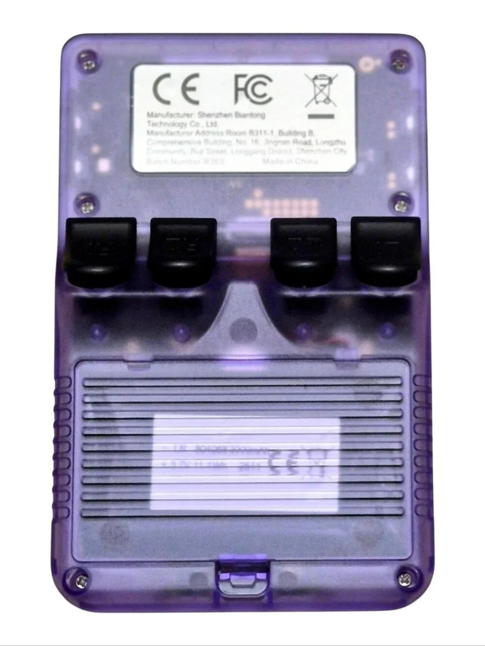 Transparent Purple Handheld Game Console R36S - Portable Gaming  Lots Of Games!
